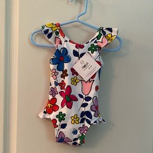 Hanna Andersson Floral One-Piece Bathing Suit - 6-12mo